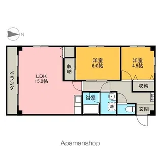 QUATTROSELENE【401号室】の間取り