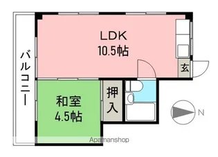 シャトーKOCHI Ⅰ【2階】の間取り