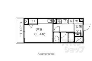 エバーグリーン御薗橋【206号室】の間取り