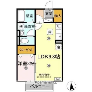 クリエガーデン【1階】の間取り