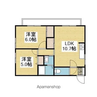 愛媛県松山市余戸東2丁目【アパート】の間取り