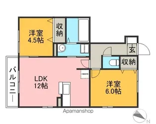 グレイスコート【1階】の間取り