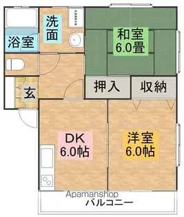 那須グリーンハイツⅡ【202号室】の間取り