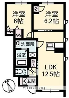 ガルテンMASAKI B棟【1階】の間取り
