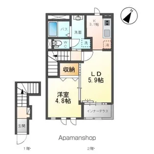 アルストロメリア(ALSTROEMERIA)【2階】の間取り