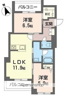 エー レジデンス【301号室号室】の間取り