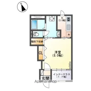 仮)取手市米ノ井アパートA棟【1階】の間取り