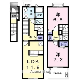 シャンテ ロゼ【2階】の間取り