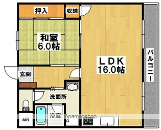 ロータスプラザ【4-D号室】の間取り