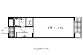 ジュネスIN京都【105号室】の間取り