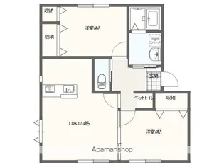 タウンコートツイン【102号室号室】の間取り