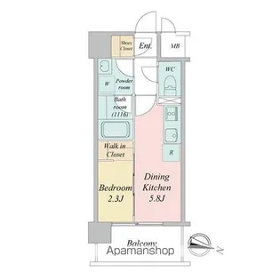 デュオフラッツ仙台木町通エアリ【5階】の間取り