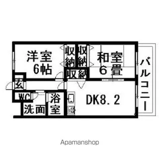 オーベルジュ紫竹山Ⅱ【1階】の間取り