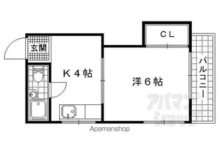 STABLE勧修寺【303号室】の間取り