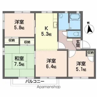 グランドメゾンアネックスA【202号室】の間取り