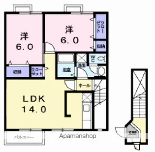 グリーンフィールドⅡ【2階】の間取り