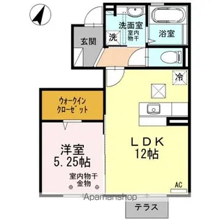 アヴェニールローザ【1階】の間取り
