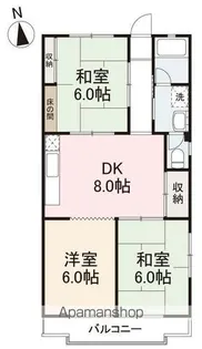 三条ハイツ【301号室】の間取り