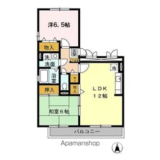 セジュール津福L【3階】の間取り