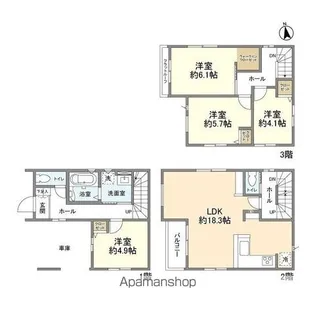 埼玉県川口市大字芝【一戸建】の間取り