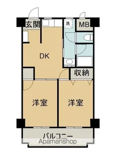 ラヴィル川原【605号室】の間取り