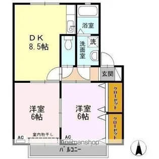 センチュリーパーク A【2階】の間取り