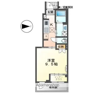 メゾン・ド・ラ・ソネット(MAISON DE LA SONNET【1階】の間取り