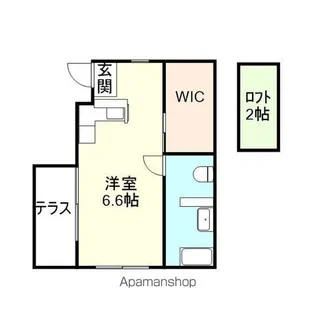WACK古和田【E-1号室】の間取り
