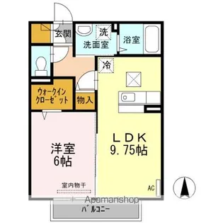 ベルサスⅢ【103号室】の間取り