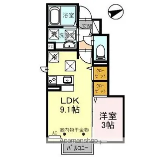 アムール シェノン【1階】の間取り