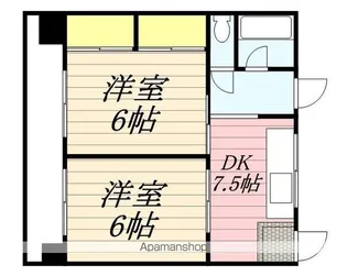 飯倉ガーデンハイツⅢ【402号室】の間取り