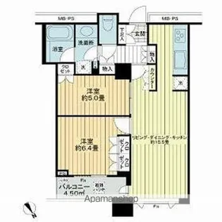 シティタワー横濱【22階】の間取り