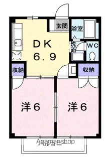 ベルメゾンBB2【1階】の間取り