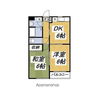 グランディール阿部【2階】の間取り