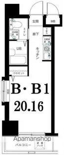 グリフィン横浜・コアシティ【804号室】の間取り