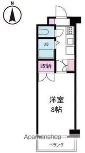 1DKの間取り画像