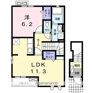 エヌエスハイム D【2階】の間取り