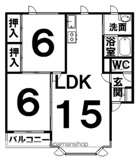 ハッピーハウス12B【103号室】の間取り