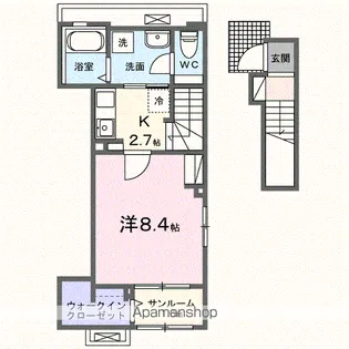 ソレアード ヴィラ【2階】の間取り
