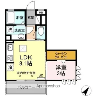 BLOOMINGTON【1階】の間取り