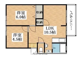 新栄プロパティー島泉Ⅱ A棟【1階】の間取り