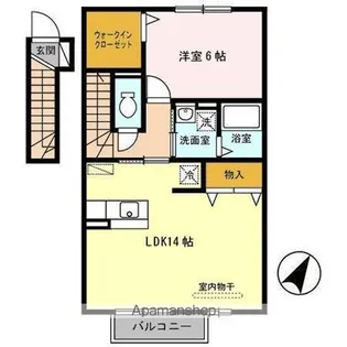 ショコラール・シュー A【2階】の間取り