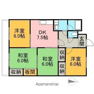 レジデンス領下【3階】の間取り