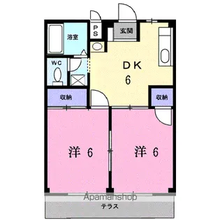 シティハイツ恭武【1階】の間取り