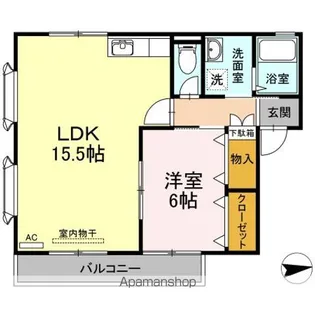 レヂデンス岡田C【1階】の間取り