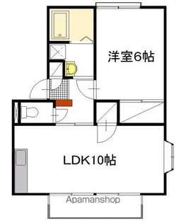 ツインハイツ B棟【101号室】の間取り