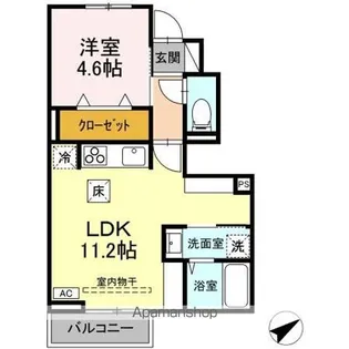 RESUA月が丘【1階】の間取り