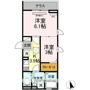 グランメール聖蹟【1階】の間取り