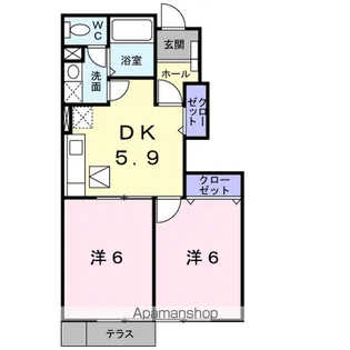 アロッジオ【1階】の間取り