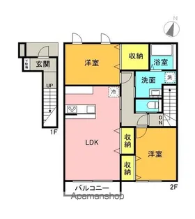津森町アパート B棟(仮称)【202号室】の間取り